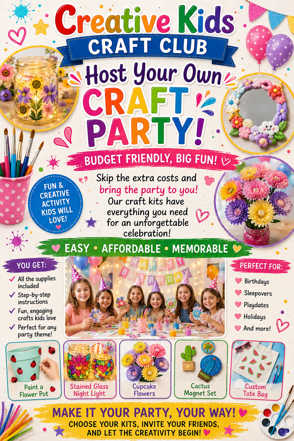  Budget Friendly Craft Kit Party