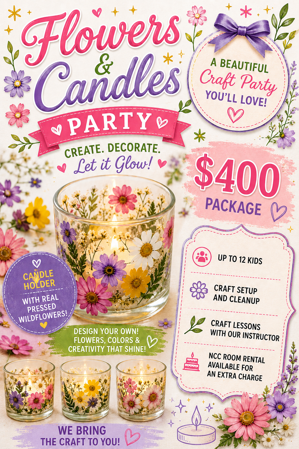 Flowers and Candles Party