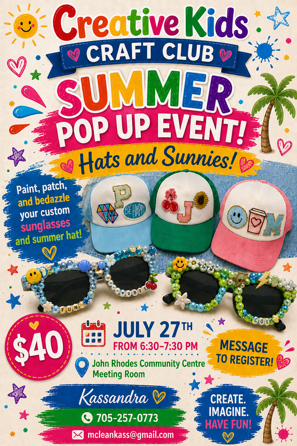 Hats and Sunnies Summer Popup