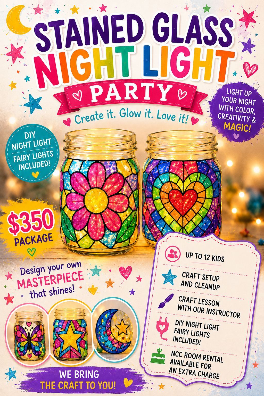 Stained Glass Nightlight DIY Craft Kit
