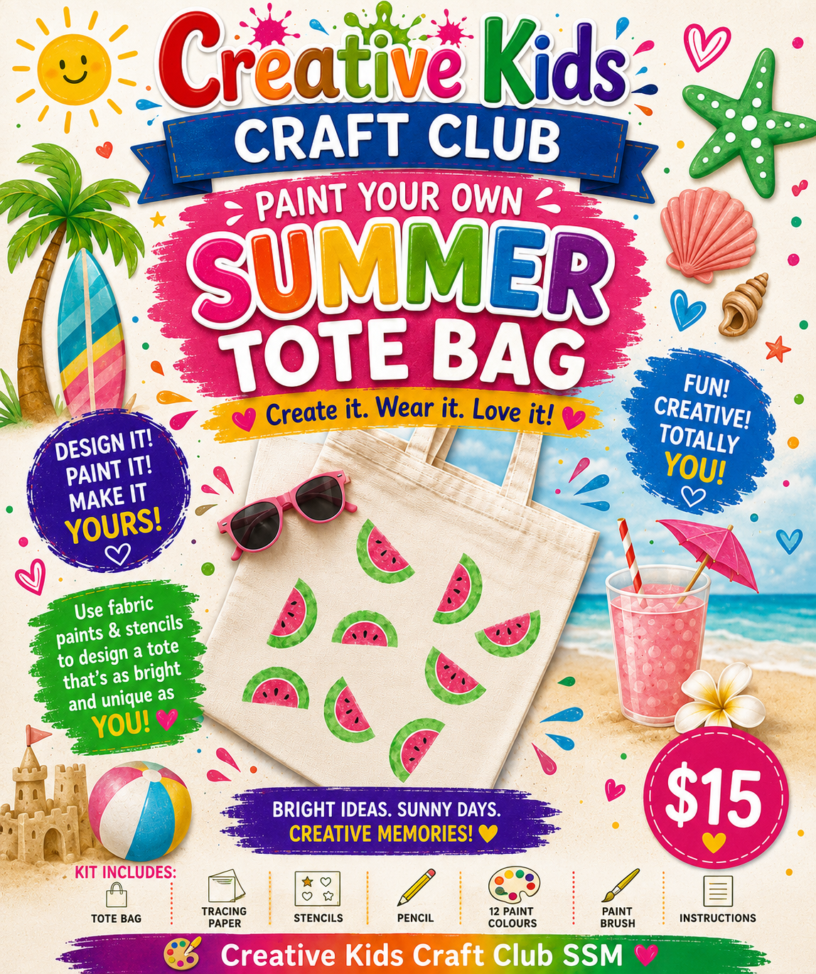 Custom Tote Bag DIY Craft Kit